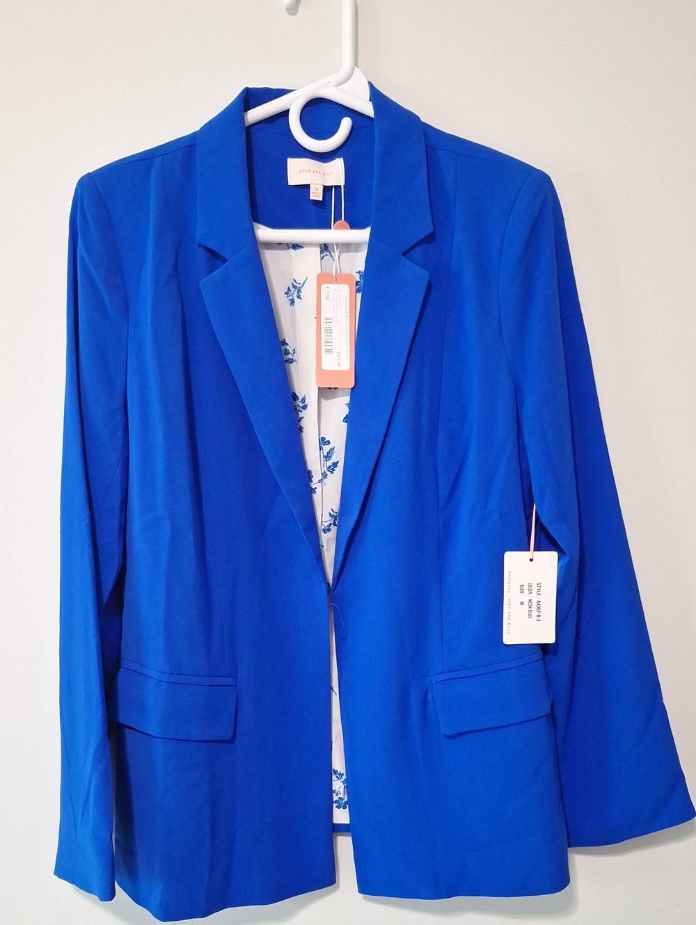 Skies Are Blue Vibrant Blue Women's Blazer